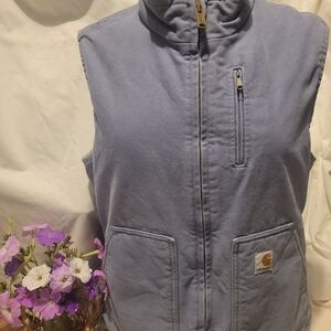 Carhartt Light Blue Zip-Up Vest